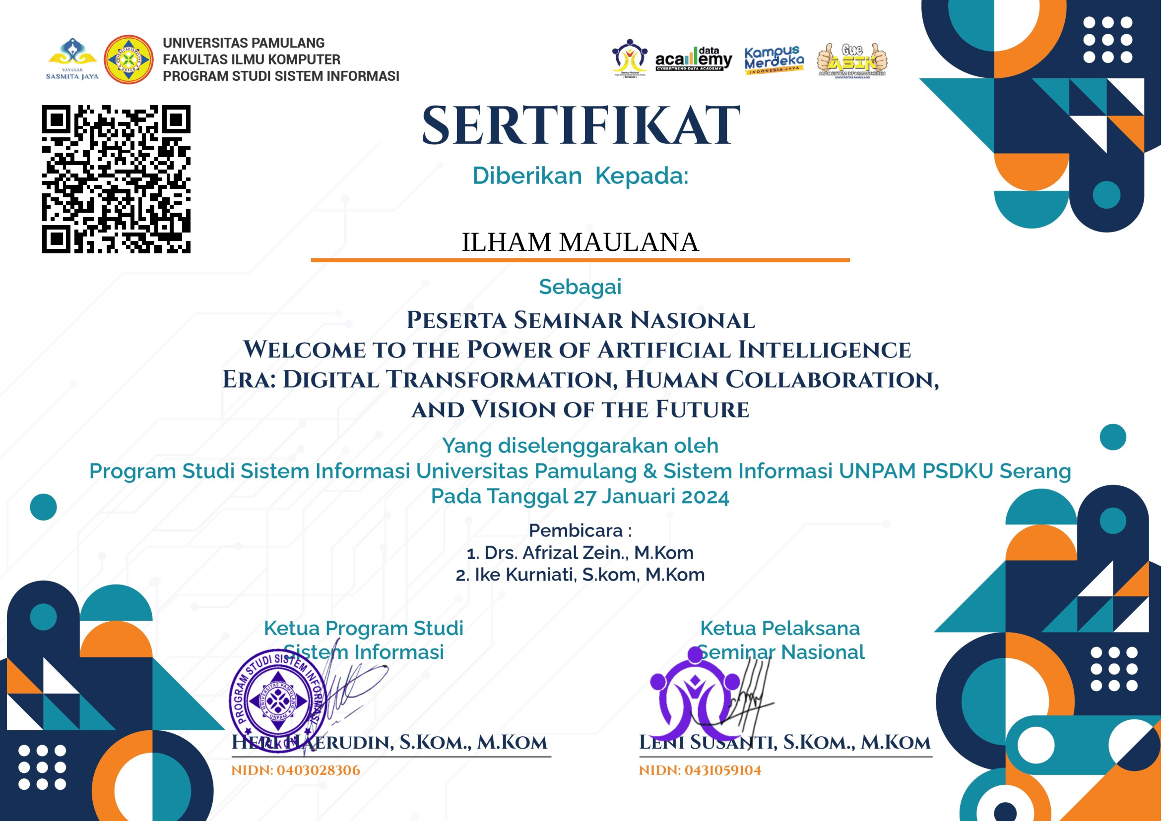 Sertifikat SEMNAS AI